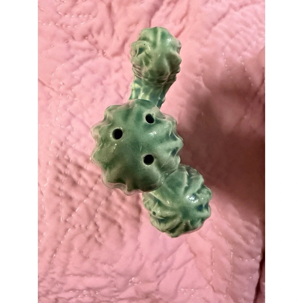 Cactus Ceramic Salt or Pepper Shaker Green Art Display Western